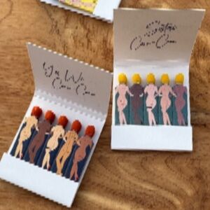 Vintage Ladies Matchbooks Gift Set of Three